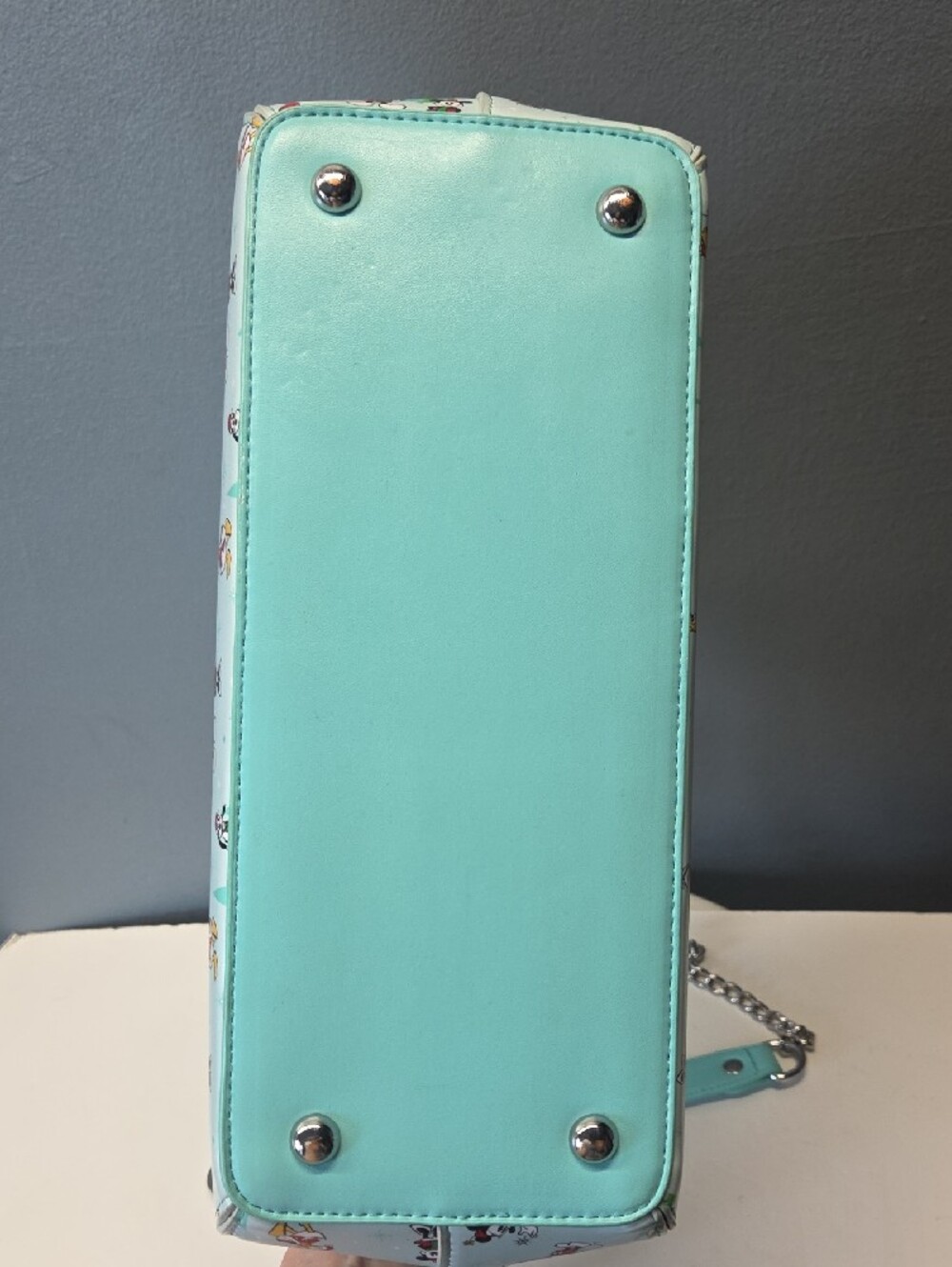 Loungefly Mint Green Holiday Disney Character Satchel - Picture 3 of 8